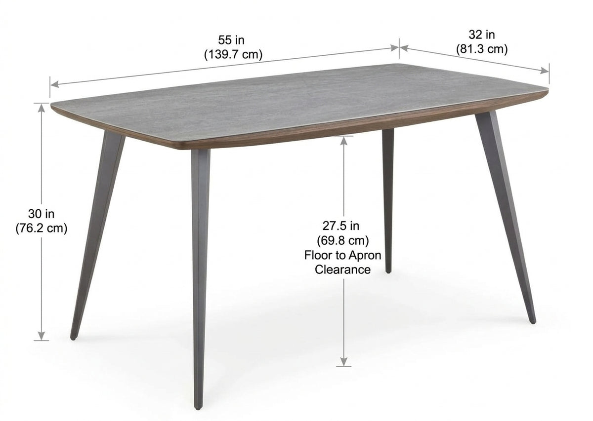 Tiago 5 Piece Gray Stone top Dinette Set
