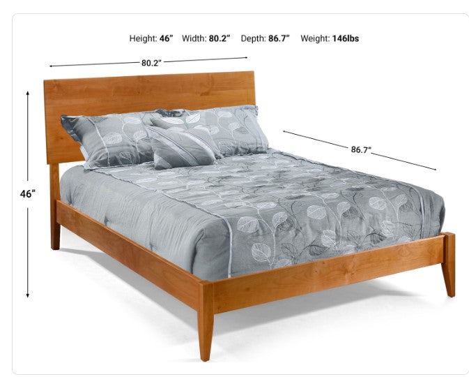 2 West, 4 Piece Modern King Platform bed Set by Archbold Furniture