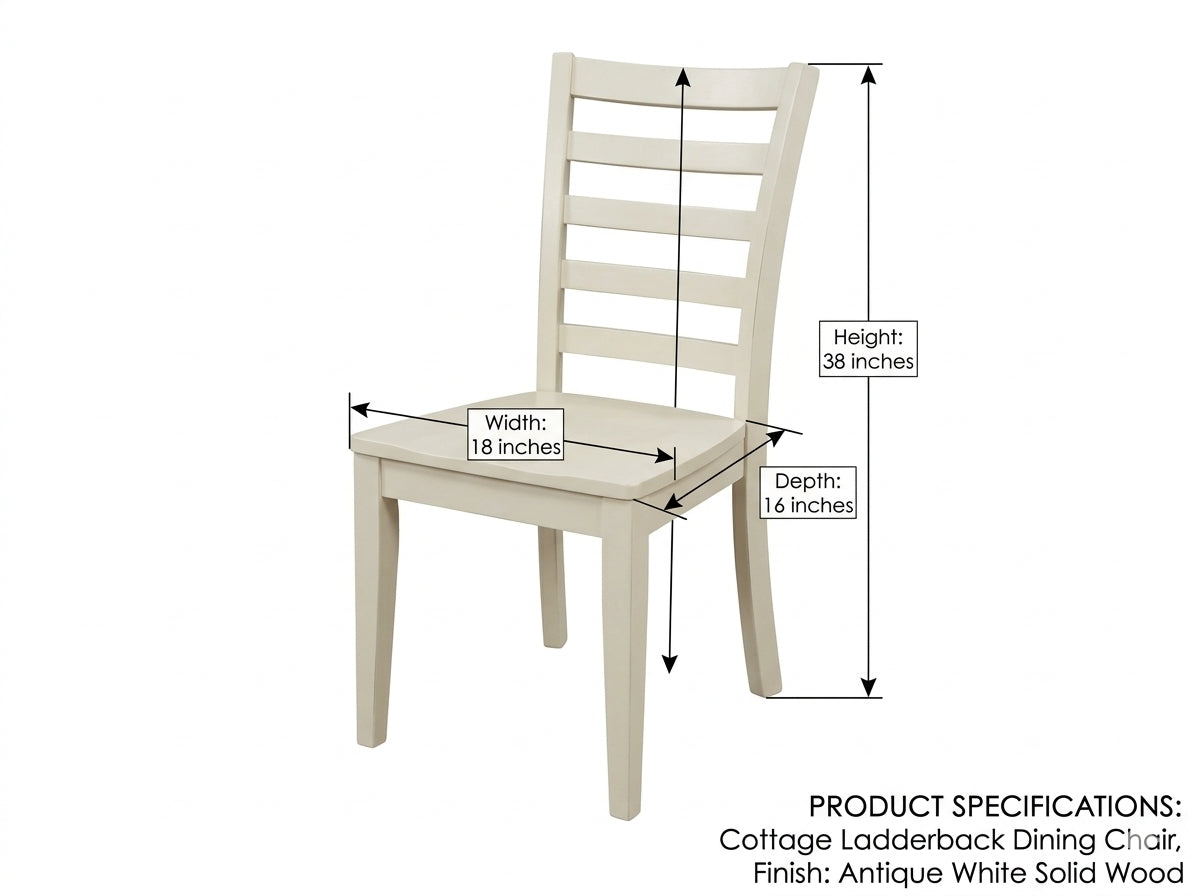 Coastal 5 Piece Round Dining Set with Leaf, solid wood