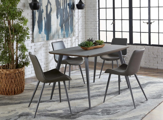 Tiago 5 Piece Gray Stone top Dinette Set